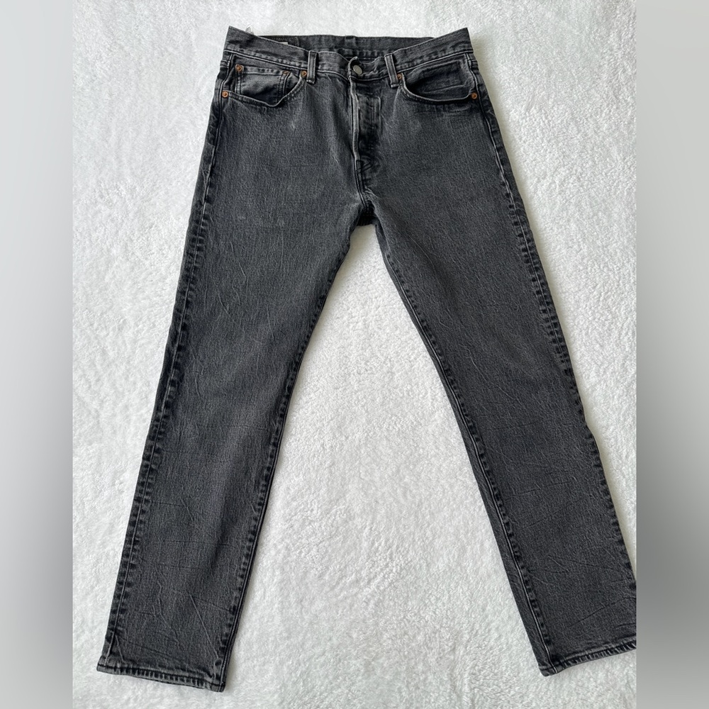 Levi’s 501 x Justin Timberlake Fresh Leaves Jeans 33x32 Black Gray Straight Leg